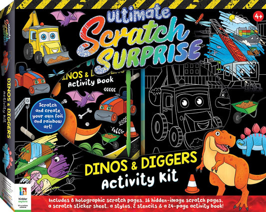 Ultimate Scratch Surprise Dinos & Diggers Activity Kit